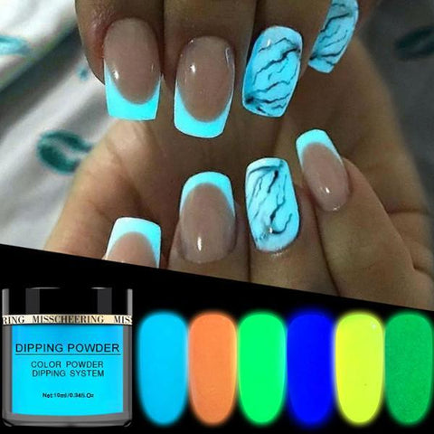 4 Colors 40g Luminous Nail Dipping Powder