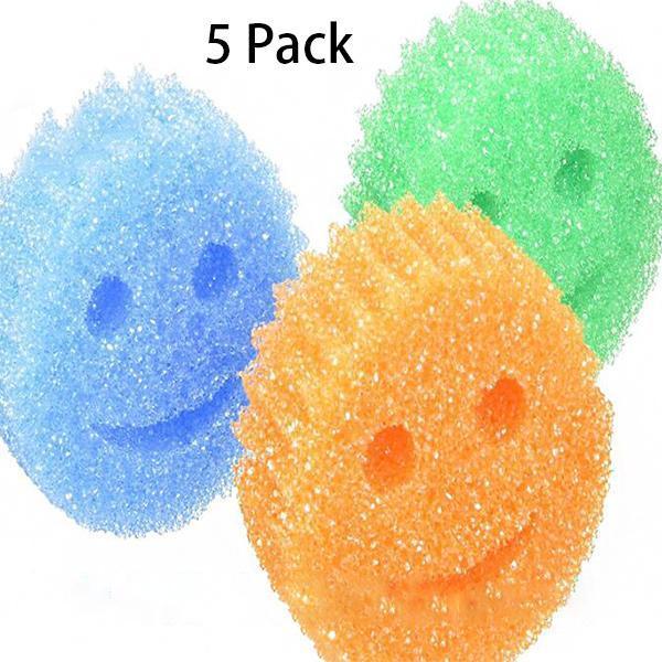 Multifunction Smiley Strong Clean Sponge(5 Pack)