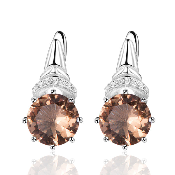 Kuololit Zultanite Gemstone Clip Earrings for Women Solid 925 Sterling Silver Color Change Diaspore Stone Earrings Fine Jewelry