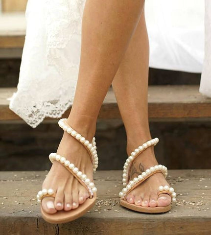 Oeak 2019 Torridity Woman Sandals Women Shoes Rhinestones  Thong Gladiator Flat Sandals Crystal Chaussure Plus size