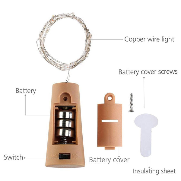 Wine Bottle Cork Shaped String Light