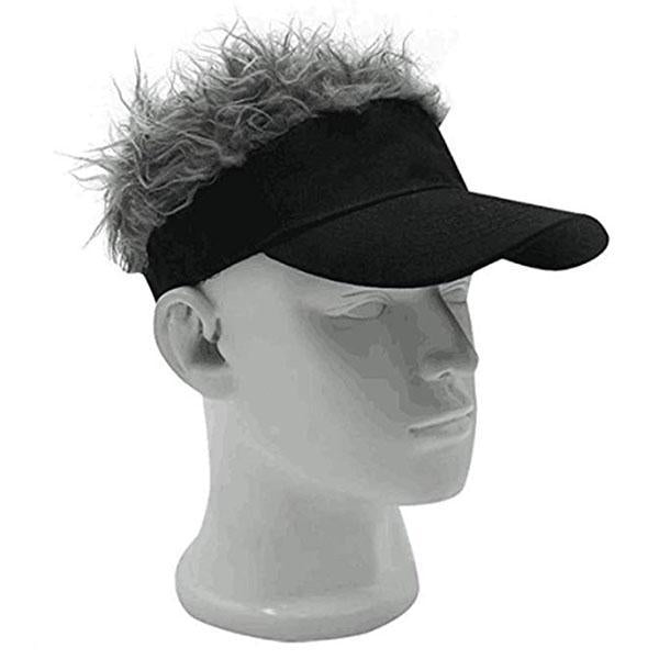 Adjustable Man Baseball Cap Wig With Hairs