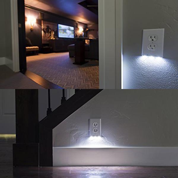 Plug Cover With LED Sensor Night Light