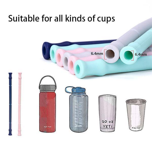 Reusable Silicone Straw With Case