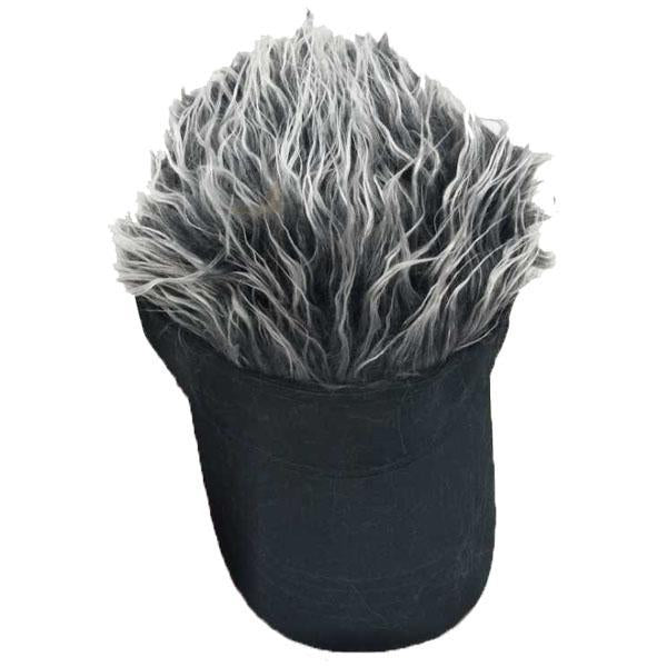 Adjustable Man Baseball Cap Wig With Hairs