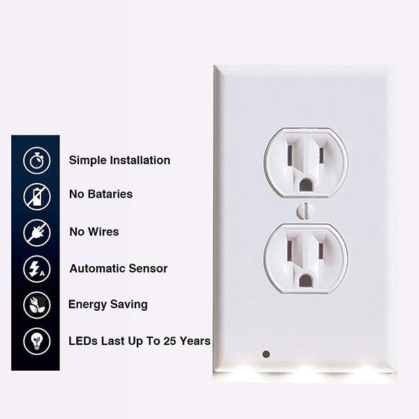 Plug Cover With LED Sensor Night Light