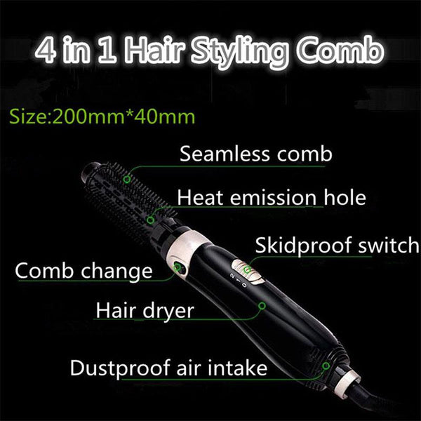 4 in 1 Hair Dryer Curling Comb(1 Set)