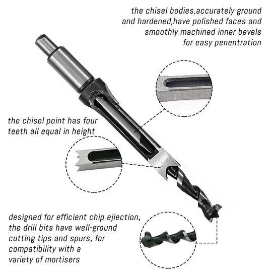 Hollow Chisel Mortise Drill Tool(1SET)