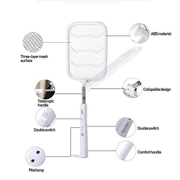 Collapsible Retractable USB Charging Fly Mosquito Swatter