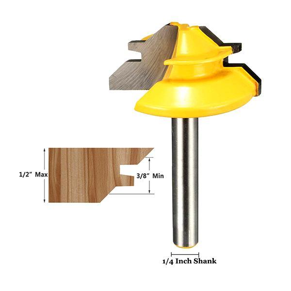 1/4-Inch Shank 45-Degree Lock Miter Router Bit