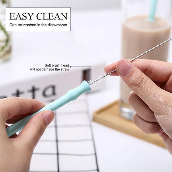 Reusable Silicone Straw With Case