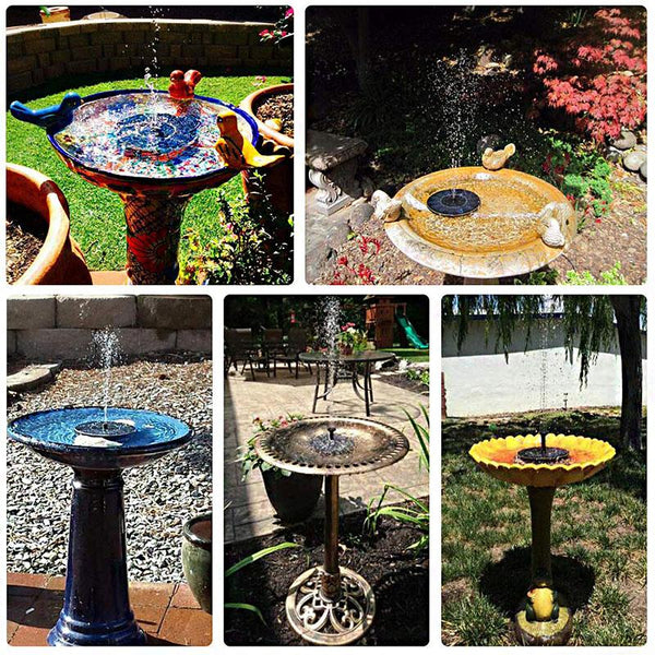 Solar Powered Bird Fountain