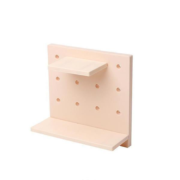 Plastic Hole Floating Wall Shelf(6 Set)