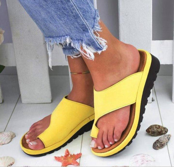 Women Comfortable Leather Platform Sandal Shoes