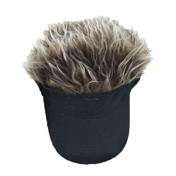 Adjustable Man Baseball Cap Wig With Hairs