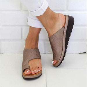 Women Comfortable Leather Platform Sandal Shoes