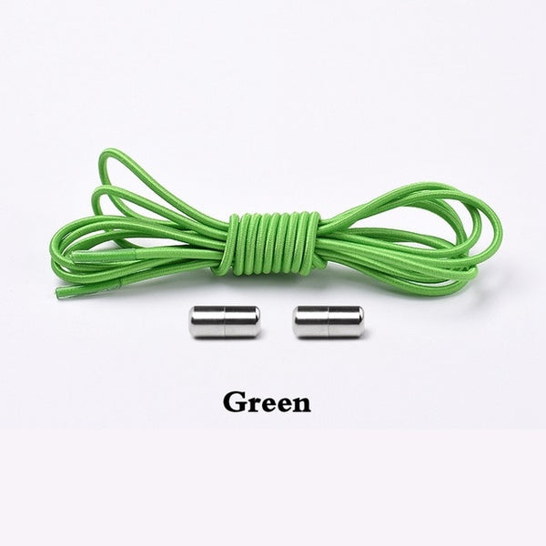 1Pair Metal lock Elastic Shoe laces No Tie ShoeLaces