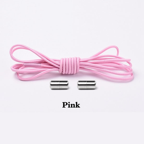 1Pair Metal lock Elastic Shoe laces No Tie ShoeLaces